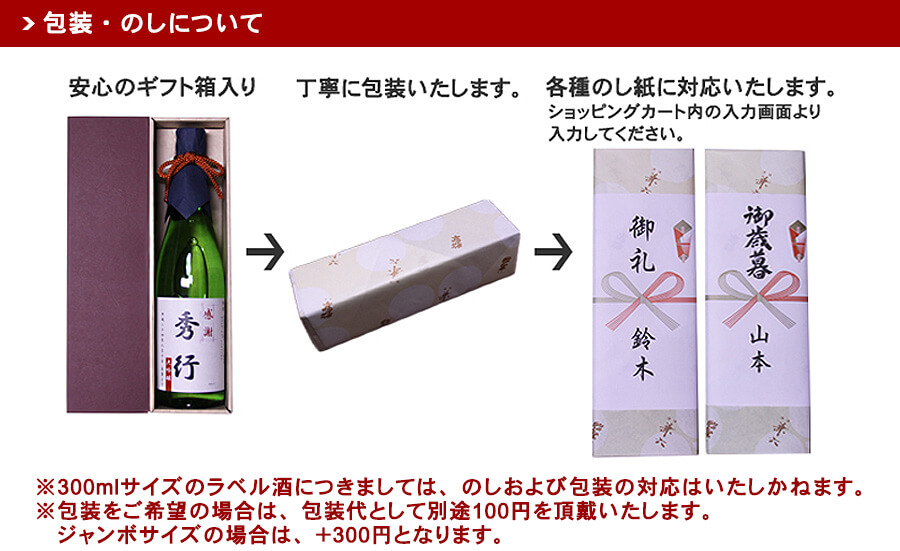 包装のしについて無料